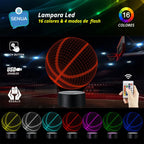 Lámpara LED Balón Baloncesto 3D