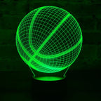 Lámpara LED Balón Baloncesto 3D
