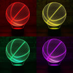 Lámpara LED Balón Baloncesto 3D