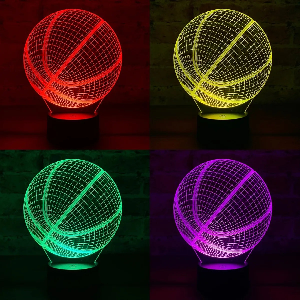 Lámpara LED Balón Baloncesto 3D