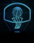 Lámpara LED Balón Baloncesto 3D con Tablero