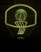 Lámpara LED Balón Baloncesto 3D con Tablero