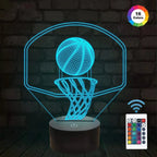 Lámpara LED Balón Baloncesto 3D con Tablero