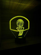 Lámpara LED Balón Baloncesto 3D con Tablero