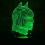 Lámpara LED Batman Cabeza 3D