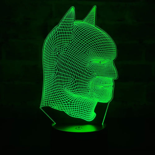 Lámpara LED Batman Cabeza 3D