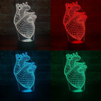 Lámpara LED Corazon 3D Modelo 1