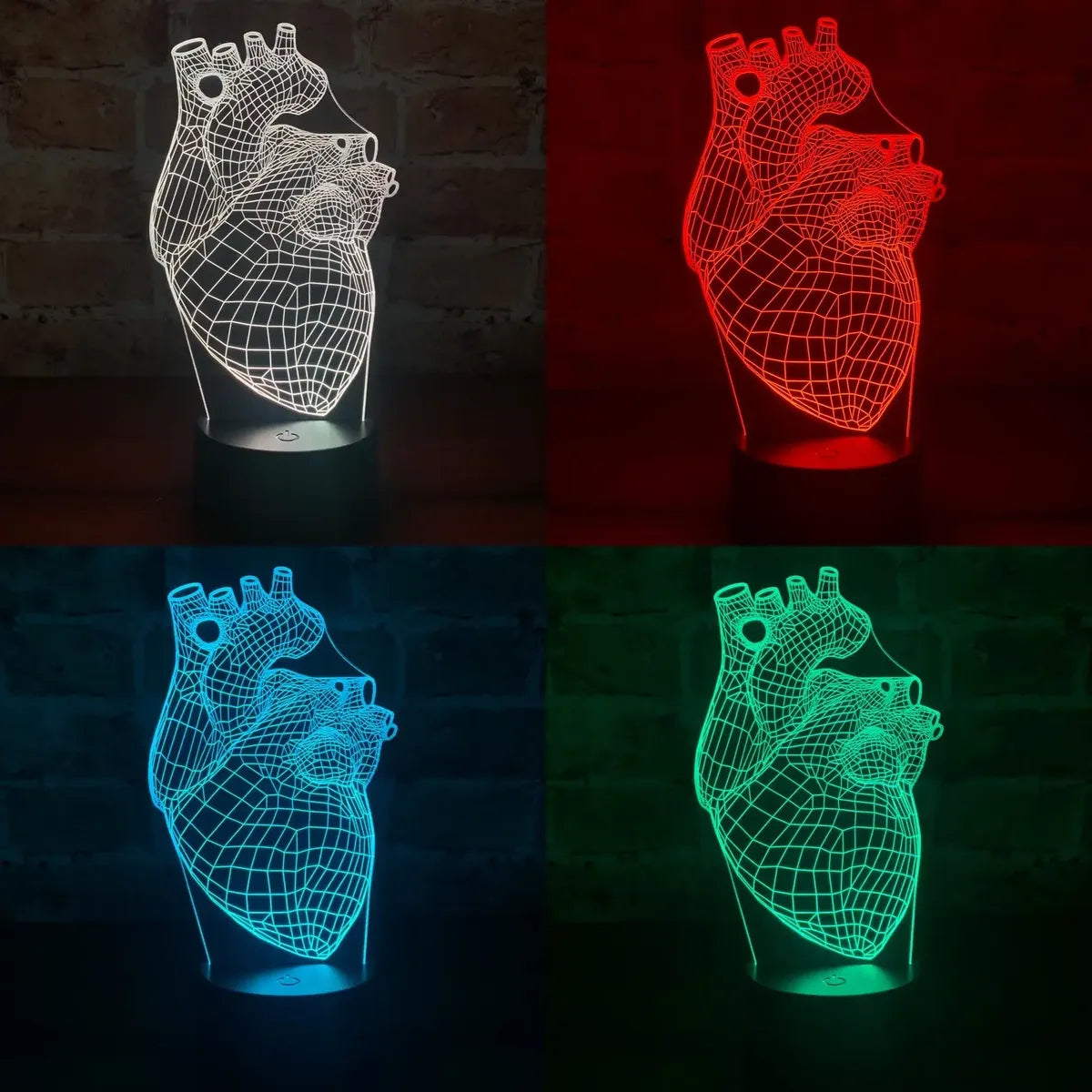 Lámpara LED Corazon 3D Modelo 1