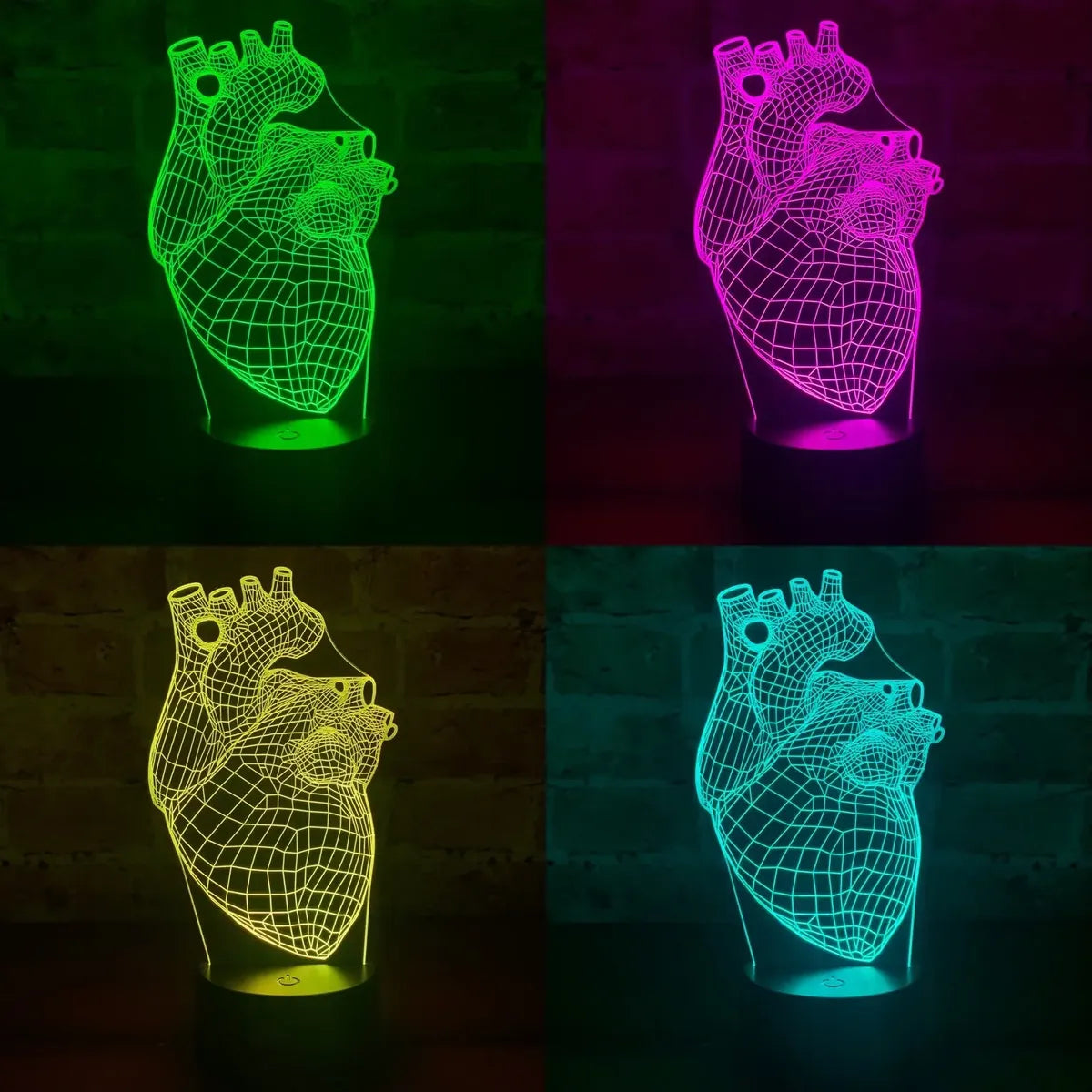 Lámpara LED Corazon 3D Modelo 1