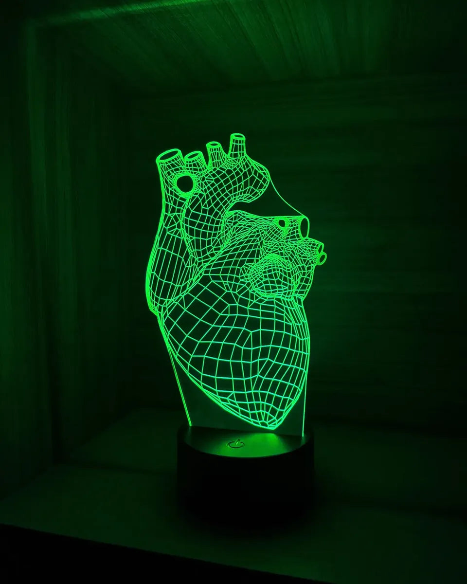 Lámpara LED Corazon 3D Modelo 1