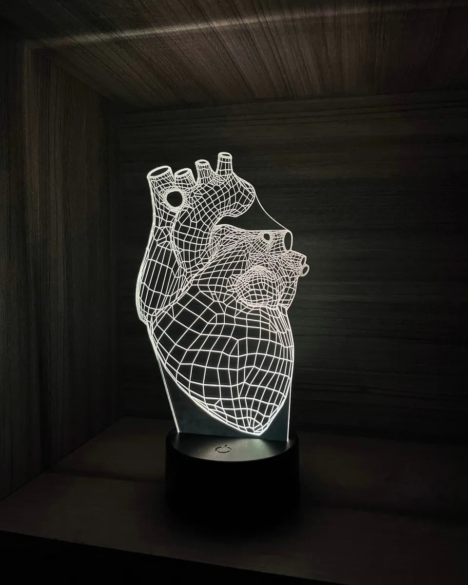 Lámpara LED Corazon 3D Modelo 1