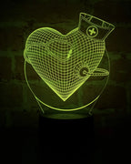 Lámpara LED Corazon 3D Enfermero(a), Medico(a)