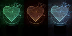 Lámpara LED Corazon 3D Enfermero(a), Medico(a)