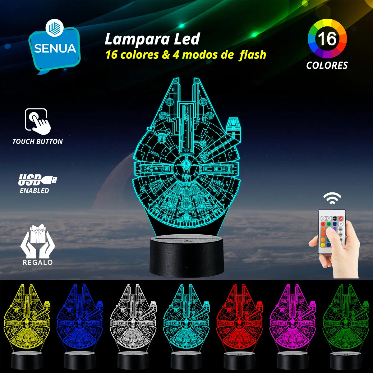 Lámpara LED Halcón Milenario