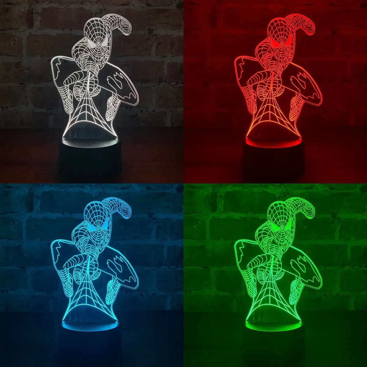 Lámpara LED Spiderman 3D (Modelo 1)
