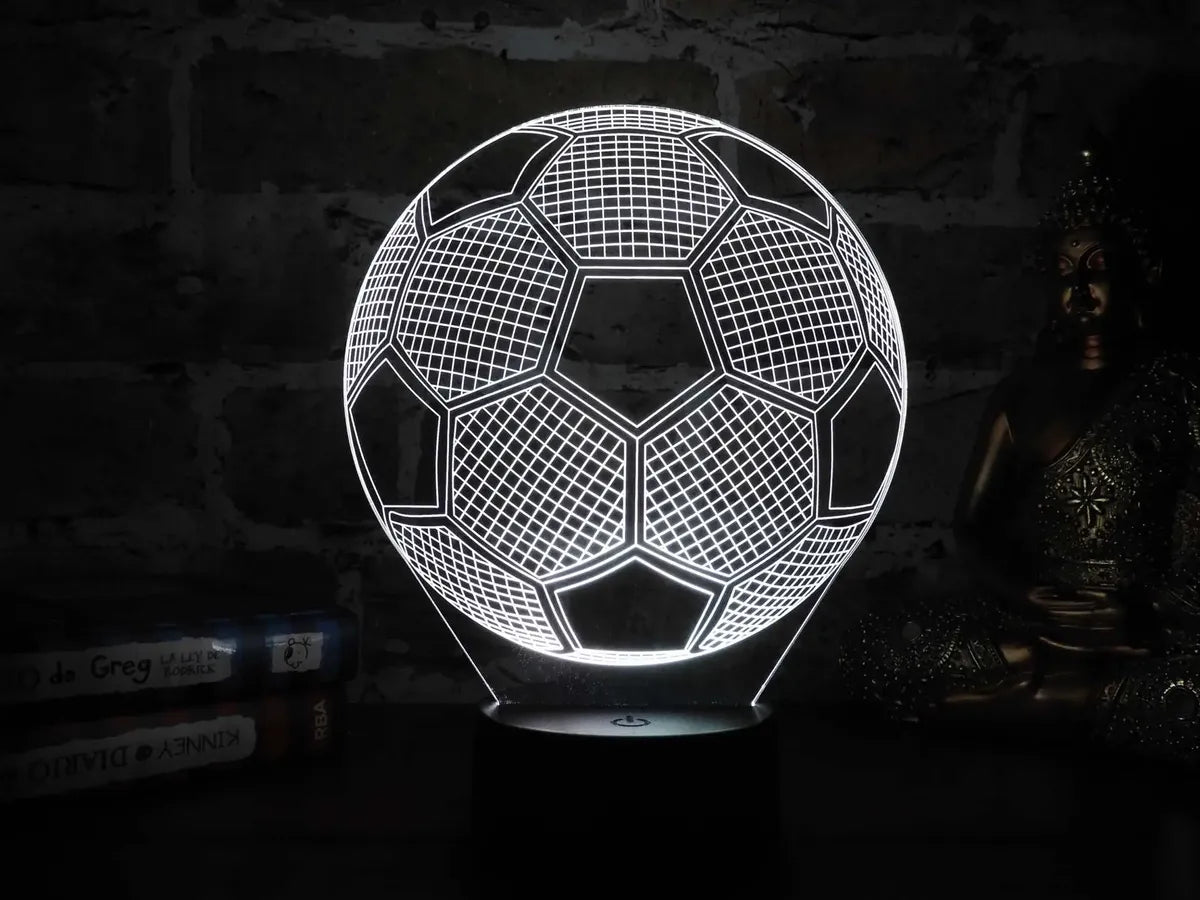 Lámpara LED Balón Futbol 3D
