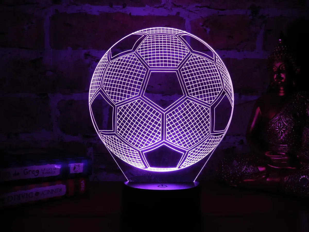 Lámpara LED Balón Futbol 3D