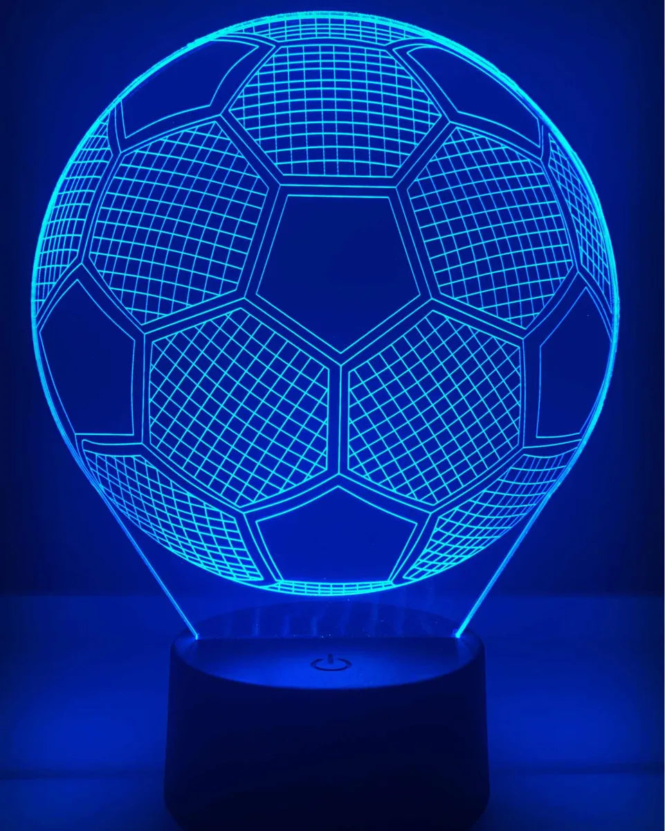 Lámpara LED Balón Futbol 3D