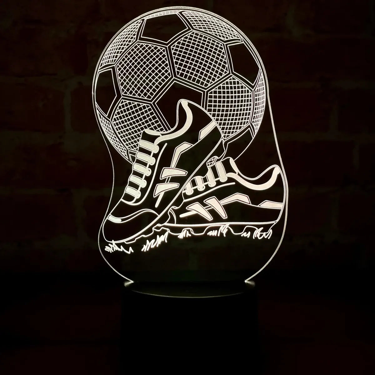 Lámpara LED Balón Futbol 3D con Guayos
