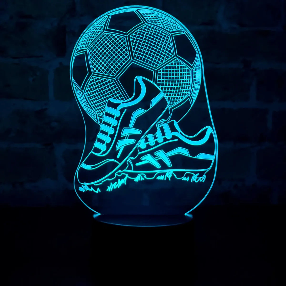 Lámpara LED Balón Futbol 3D con Guayos