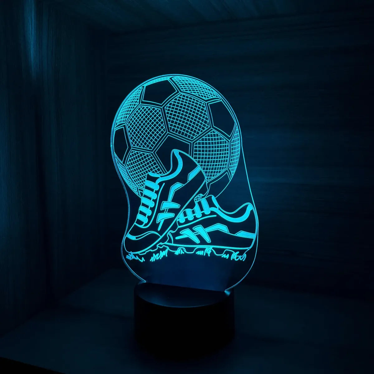 Lámpara LED Balón Futbol 3D con Guayos