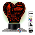 Lámpara LED con Dedicatoria - San Valentin