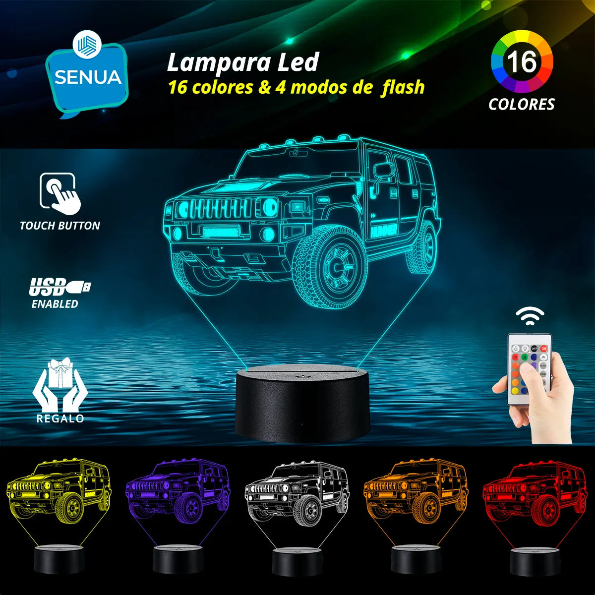Lámpara LED Hummer Modelo 1