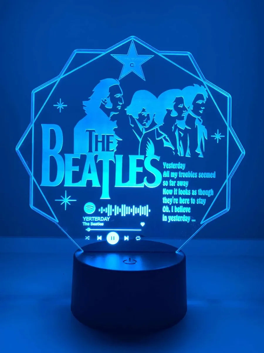 Lámpara LED Dedicatoria The Beatles “Yesterday”