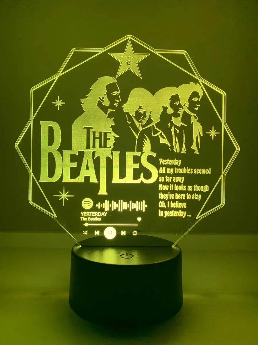 Lámpara LED Dedicatoria The Beatles “Yesterday”