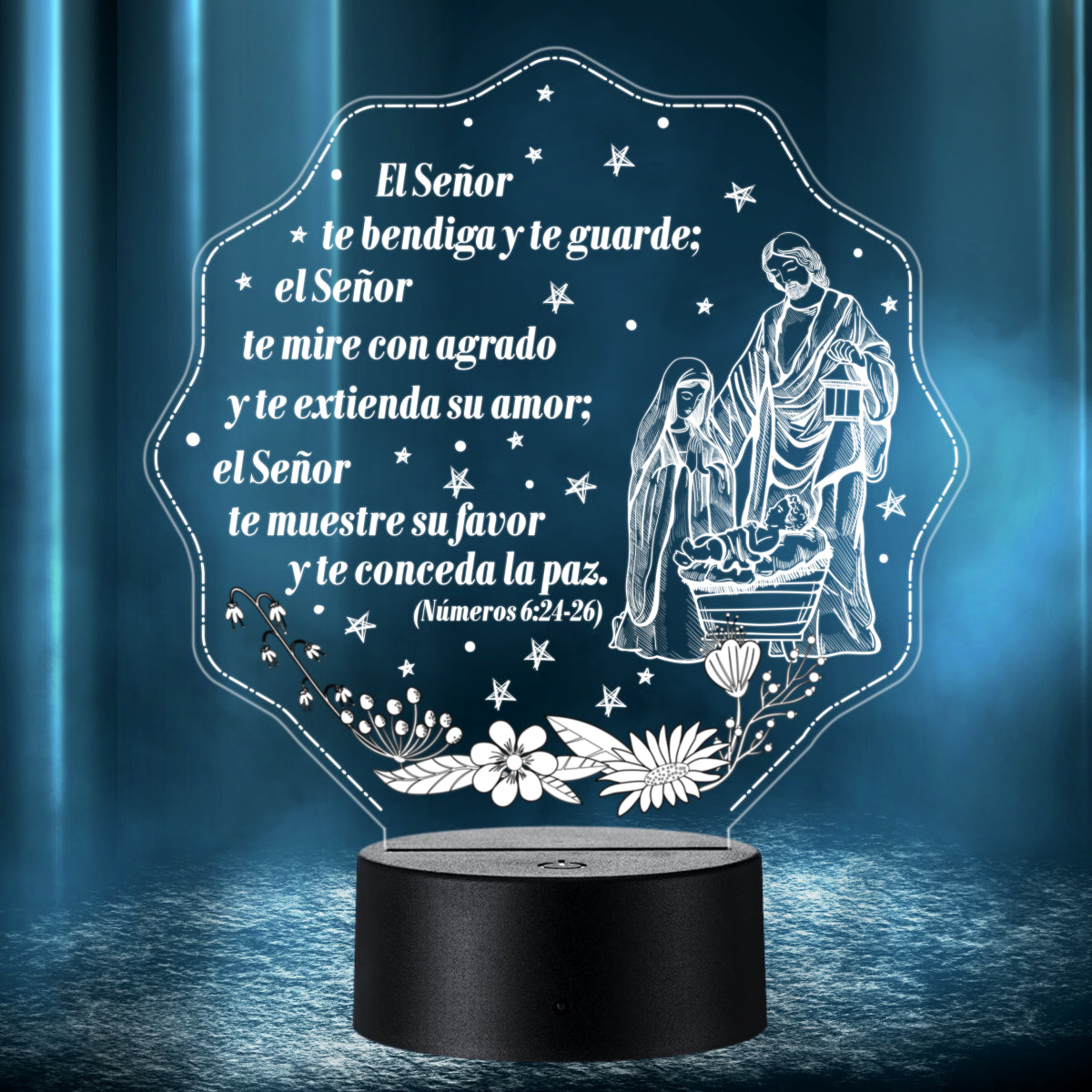 Lámpara LED con Dedicatoria - Salmos y Proverbios