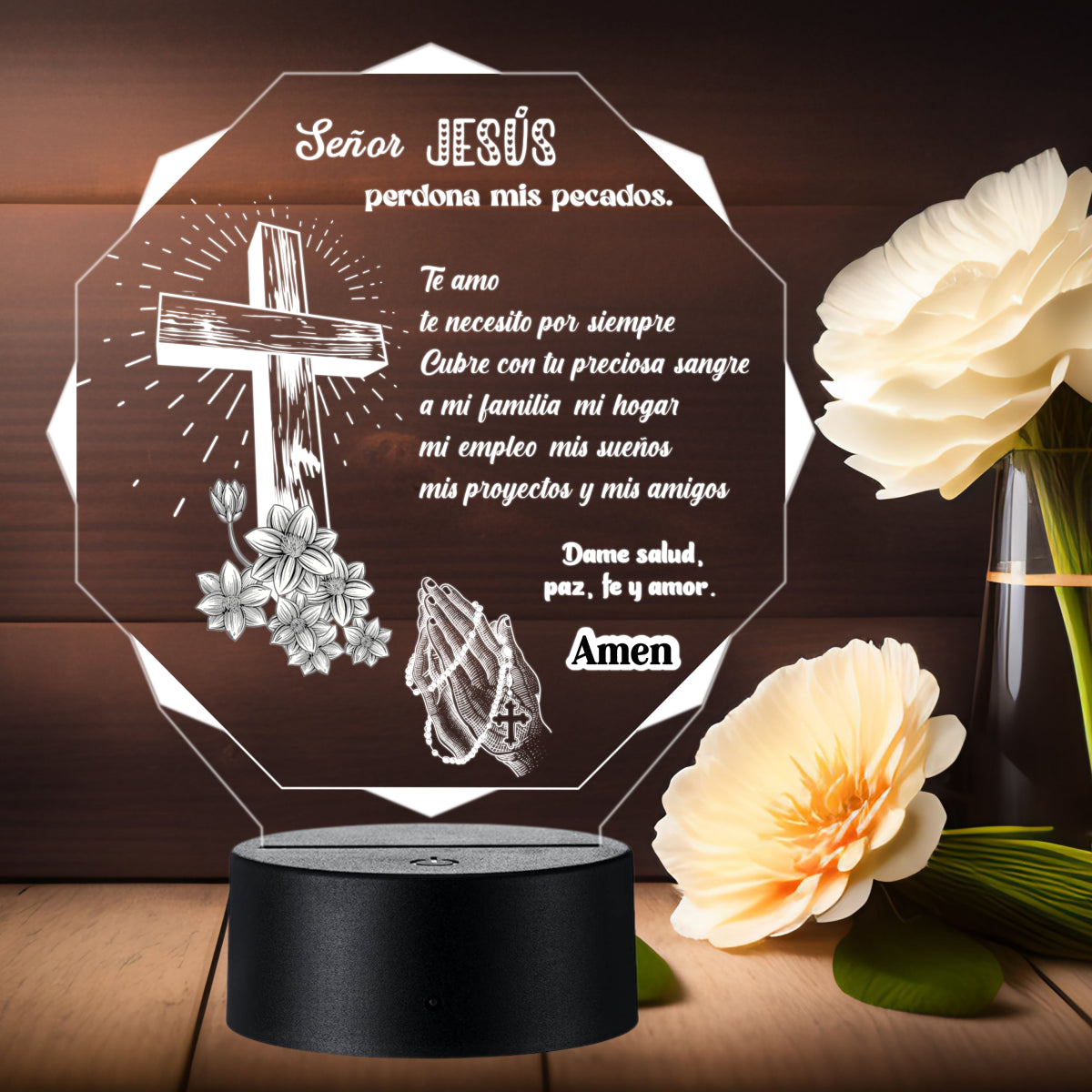 Lámpara LED con Dedicatoria - Salmos y Proverbios