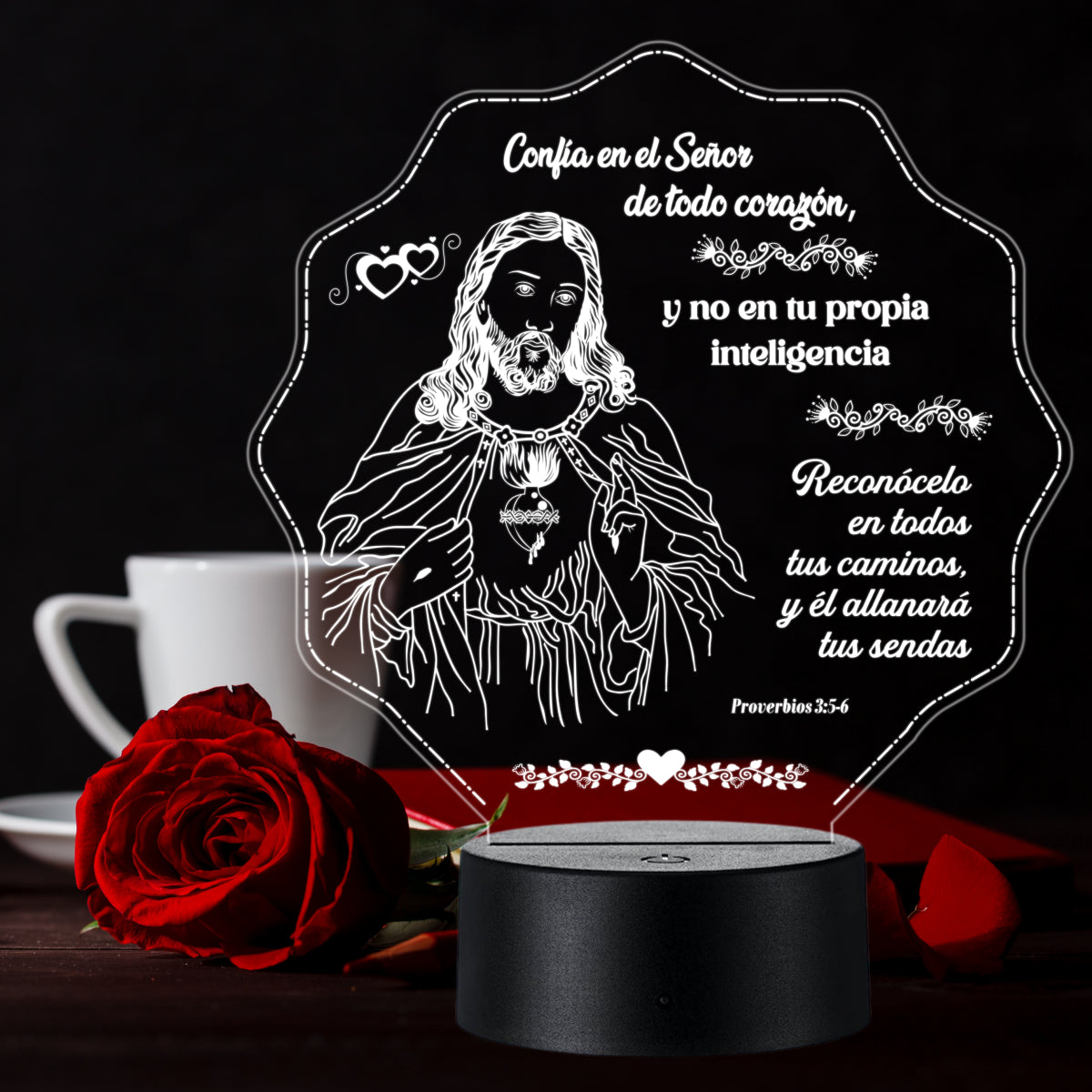 Lámpara LED con Dedicatoria - Salmos y Proverbios