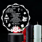 Lámpara LED con Dedicatoria - Navidad