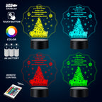 Lámpara LED con Dedicatoria - Navidad