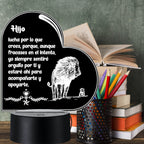 Lámpara LED con Dedicatoria - Hijo(a) Colección 2