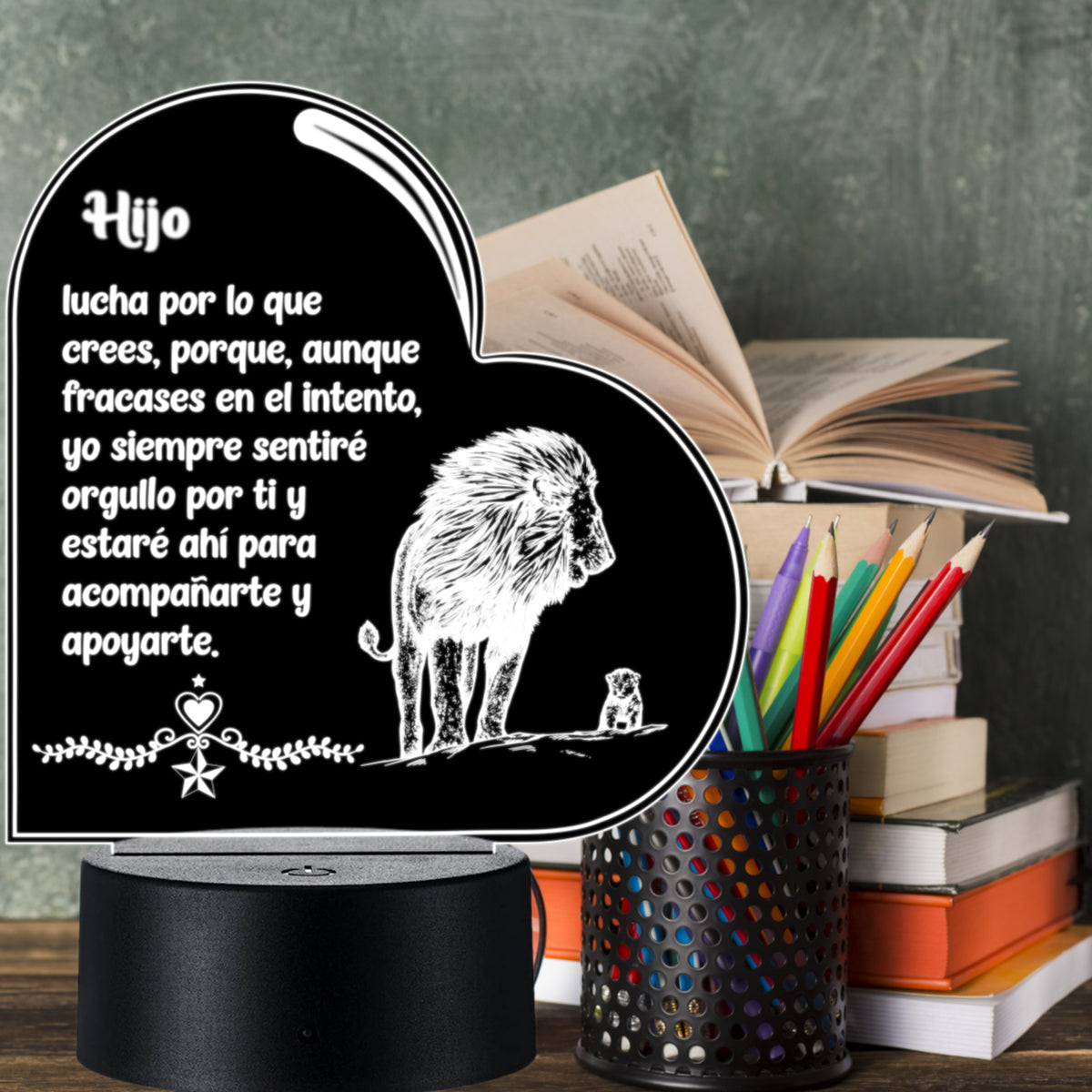 Lámpara LED con Dedicatoria - Hijo(a) Colección 2
