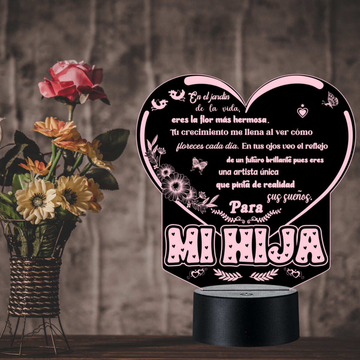 Lámpara LED con Dedicatoria - Hijo(a) Colección 2