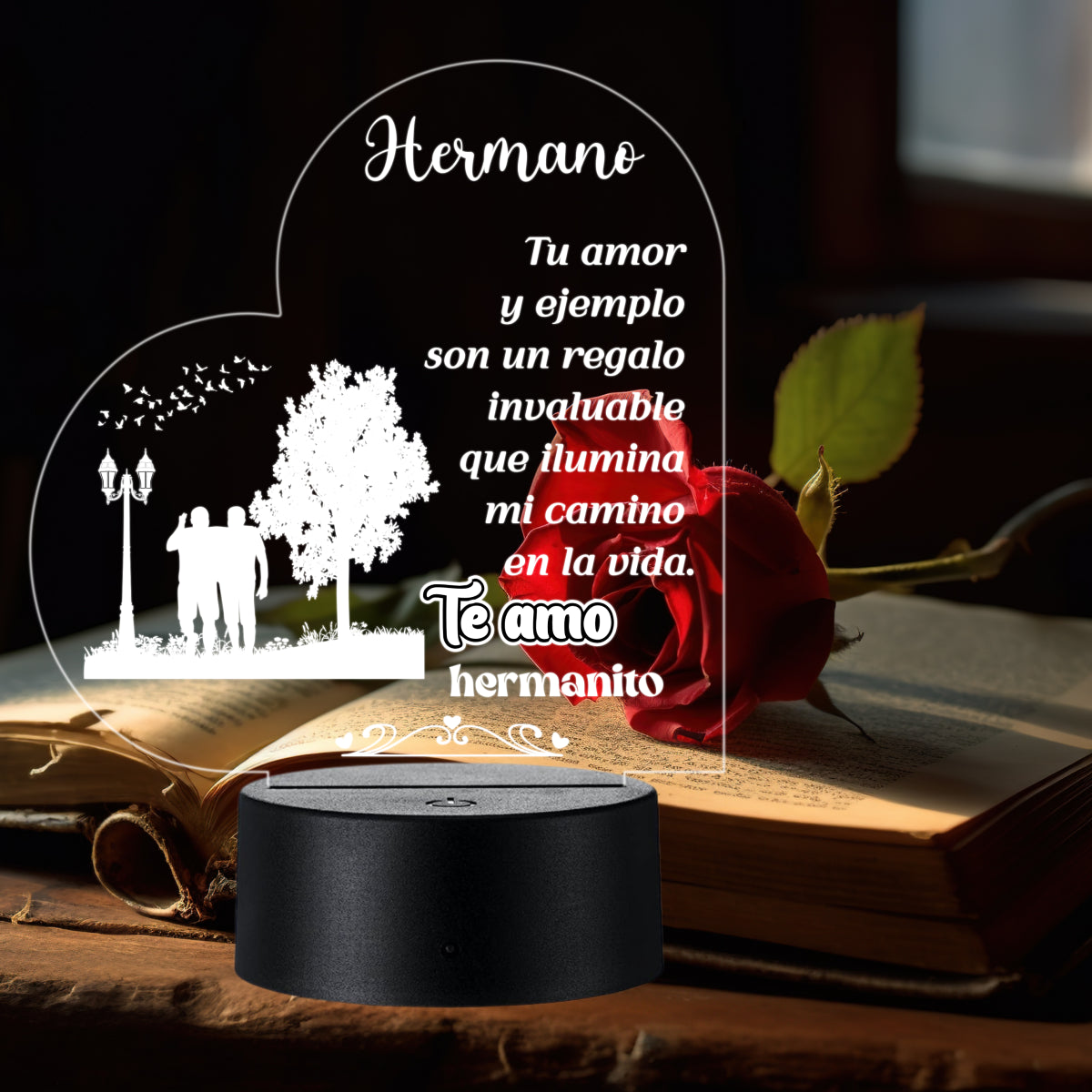 Lámpara LED con Dedicatoria - Hermano(a)