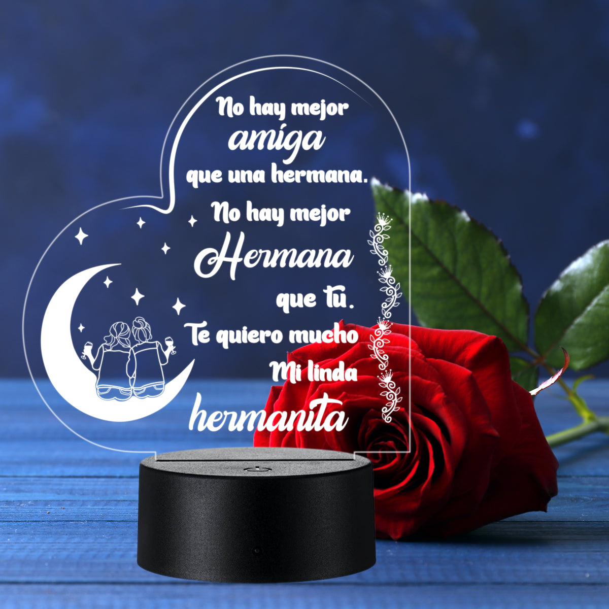 Lámpara LED con Dedicatoria - Hermano(a)