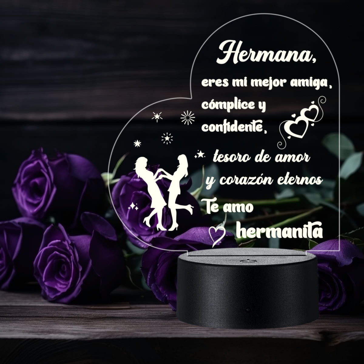 Lámpara LED con Dedicatoria - Hermano(a)