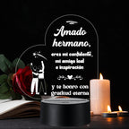 Lámpara LED con Dedicatoria - Hermano(a)