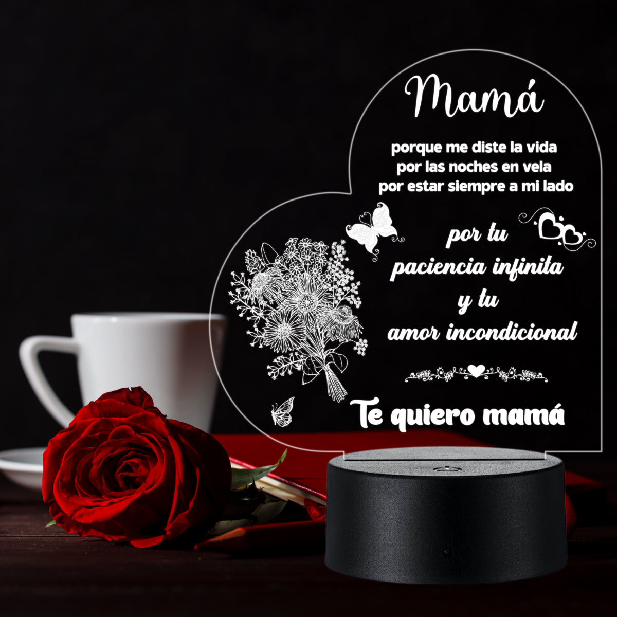Lámpara LED con Dedicatoria - Mamá