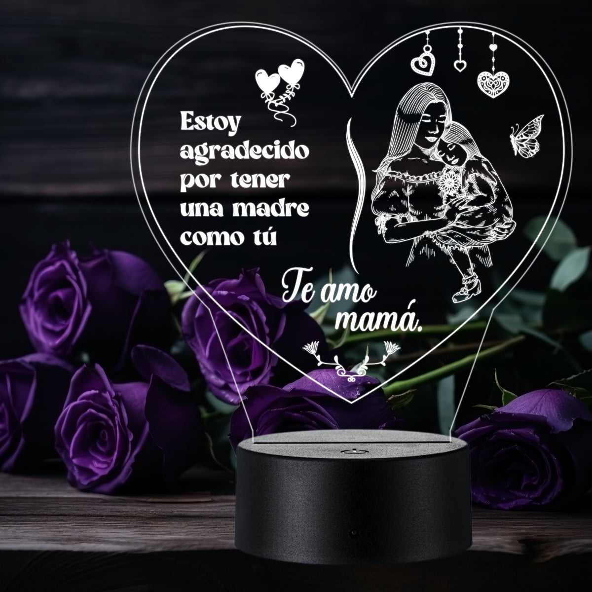 Lámpara LED con Dedicatoria - Mamá