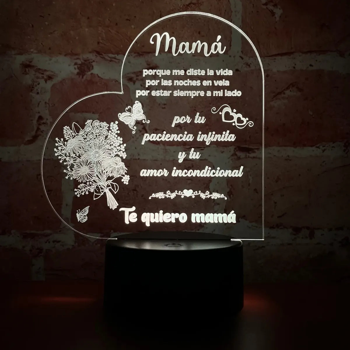 Lámpara LED con Dedicatoria - Mamá