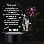 Lámpara LED con Dedicatoria - Papá