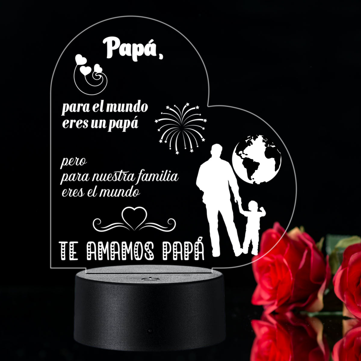 Lámpara LED con Dedicatoria - Papá