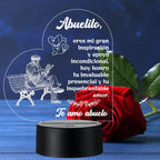 Lámpara LED con Dedicatoria - Abuelo(a)