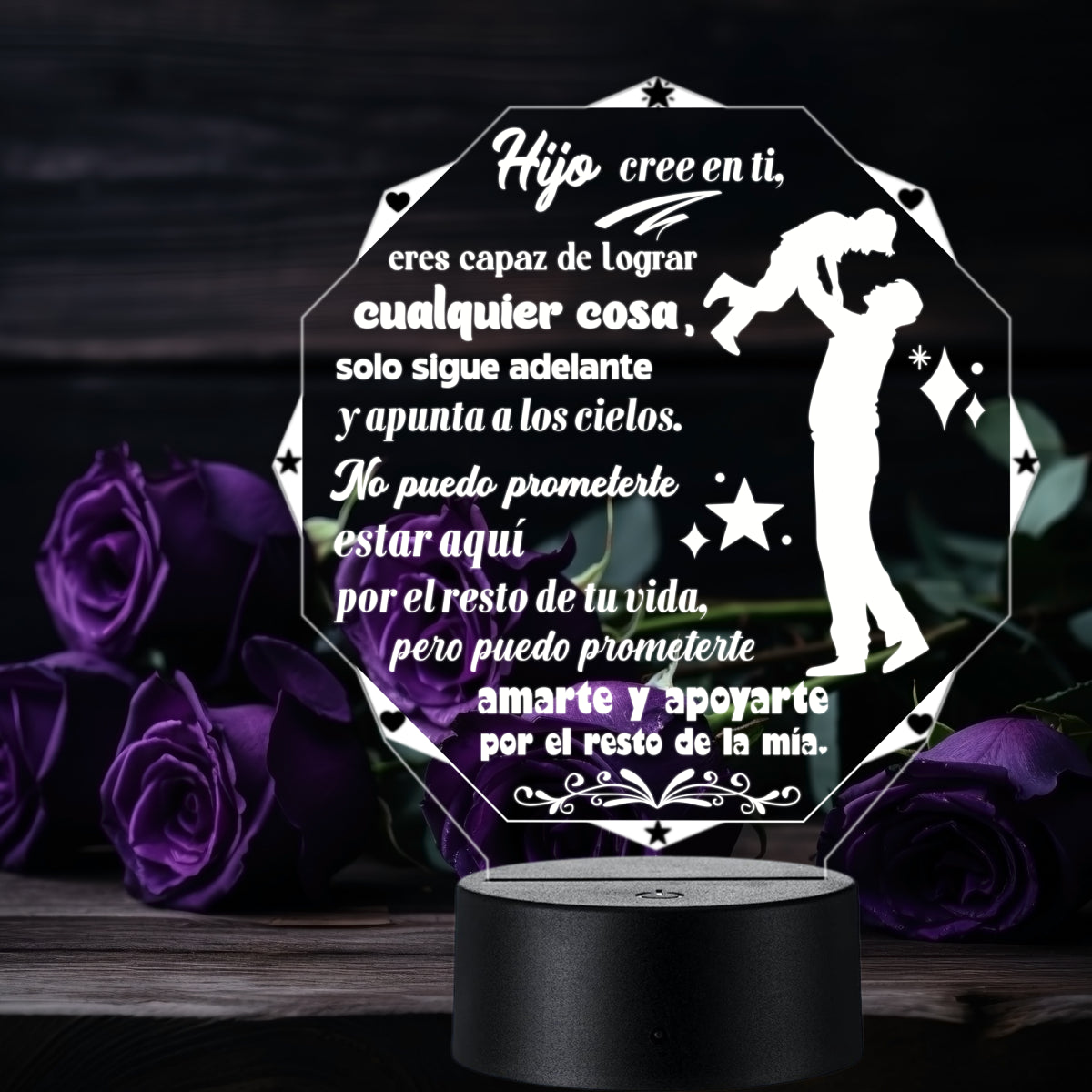 Lámpara LED con Dedicatoria - Hijo(a) Colección 1