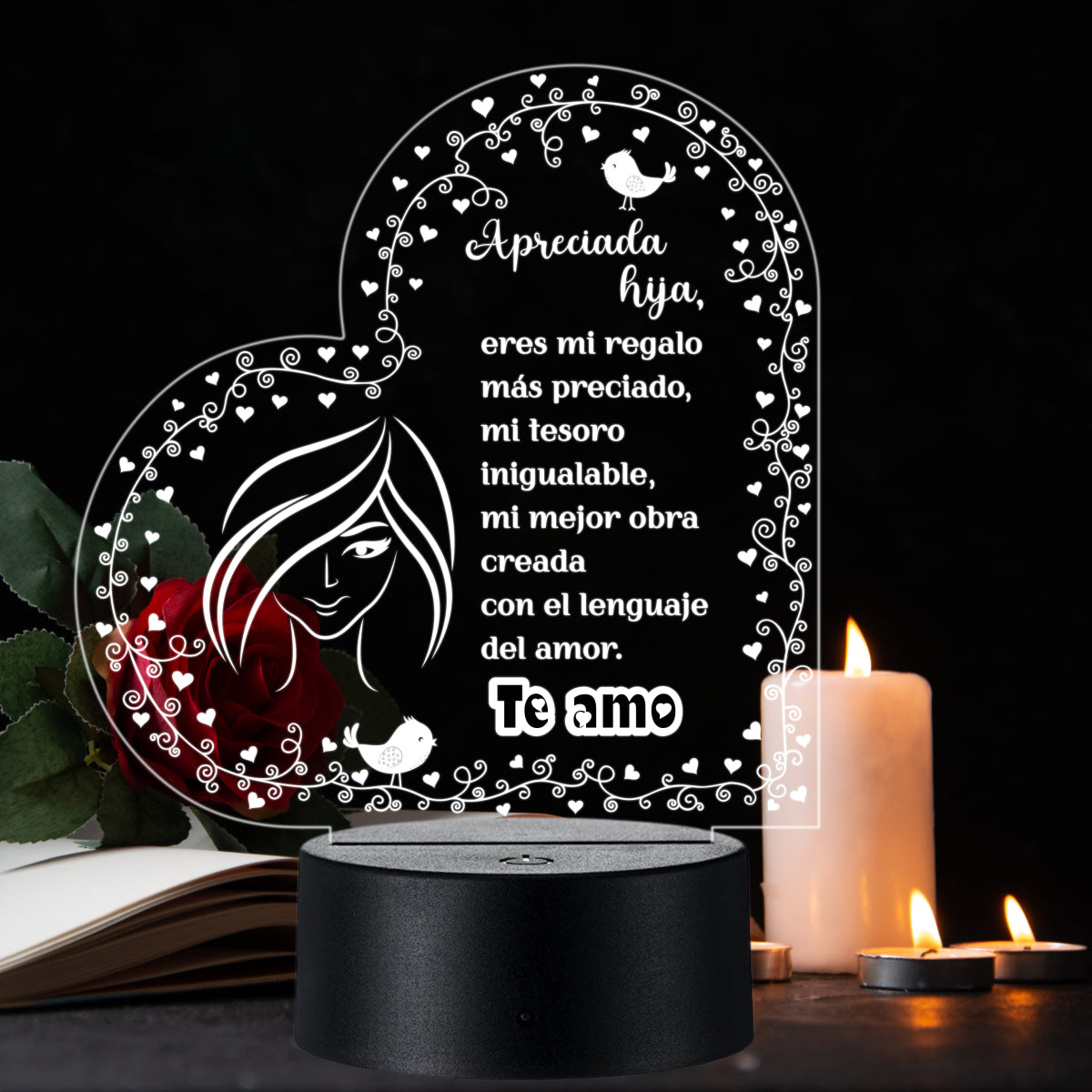 Lámpara LED con Dedicatoria - Hijo(a) Colección 1