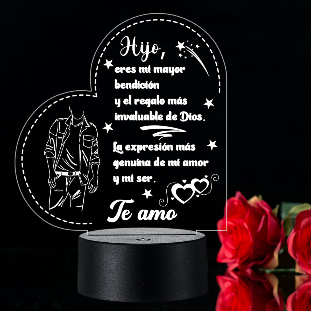 Lámpara LED con Dedicatoria - Hijo(a) Colección 1